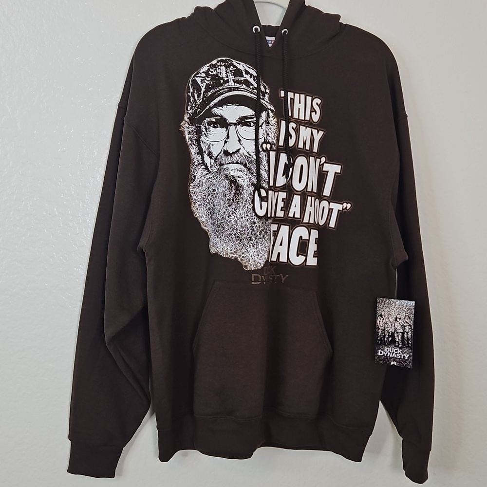 🤎 Duck Dynasty “I Don’t Give a Hoot Face” Hoodie XL